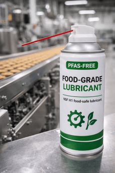 PFAS-free food-grade lubricant in use