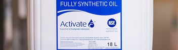 Activate Lubricants food grade oil container showing NSF registration.